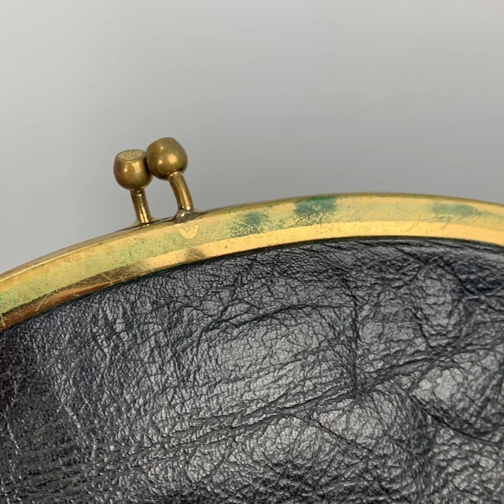 Vintage Black Kiss-Lock Clutch Wallet